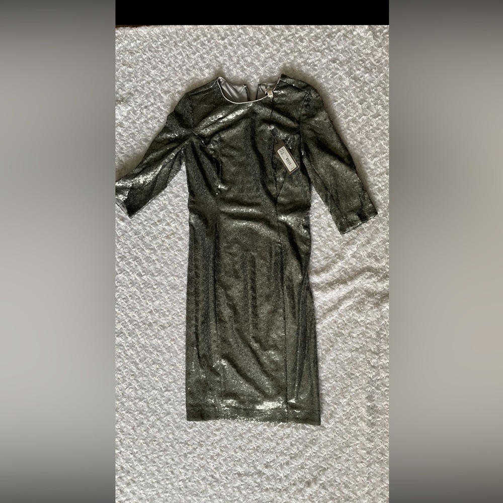 Silver Sequined Sheath